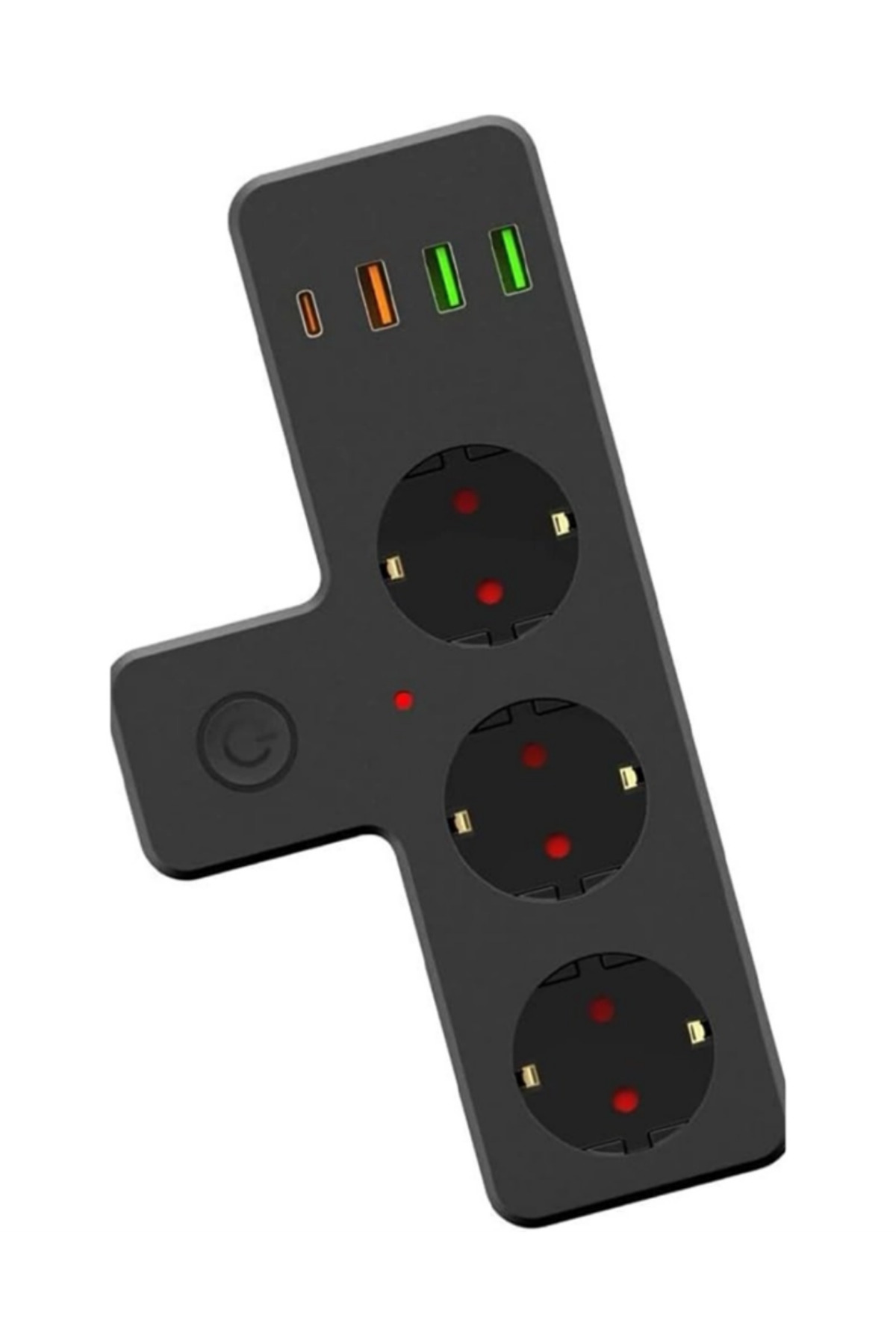XİRA-Smart Socket Thermal Protection 3 Socket Multi Current Socket |   3 Usb-A + 1 Usb-C 2500W 10A Pd 20W 4