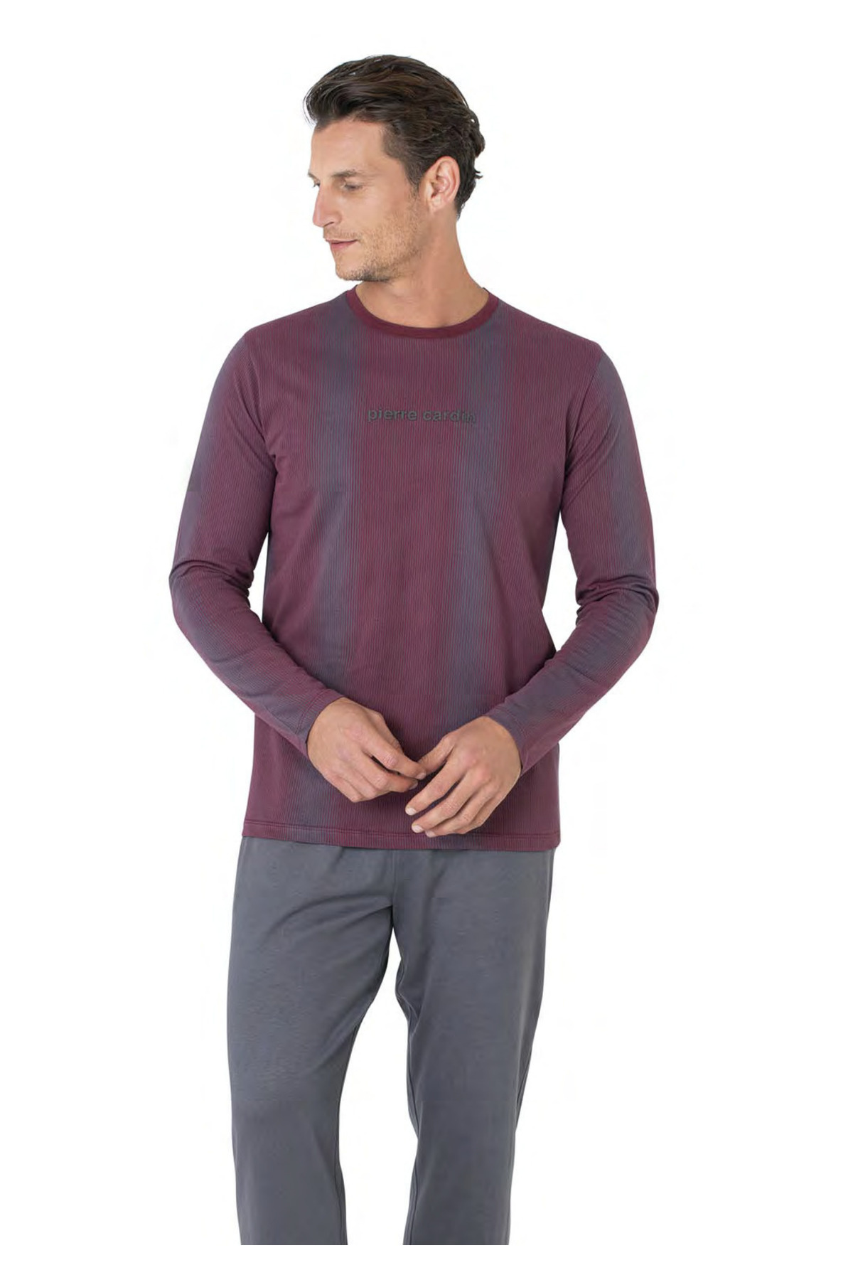 ست پیژامه مردانه راسته فاق نرمال آستین بلند | پیر کاردین Pierre Cardin CH.PC.6.105.C0 - تصویر 5