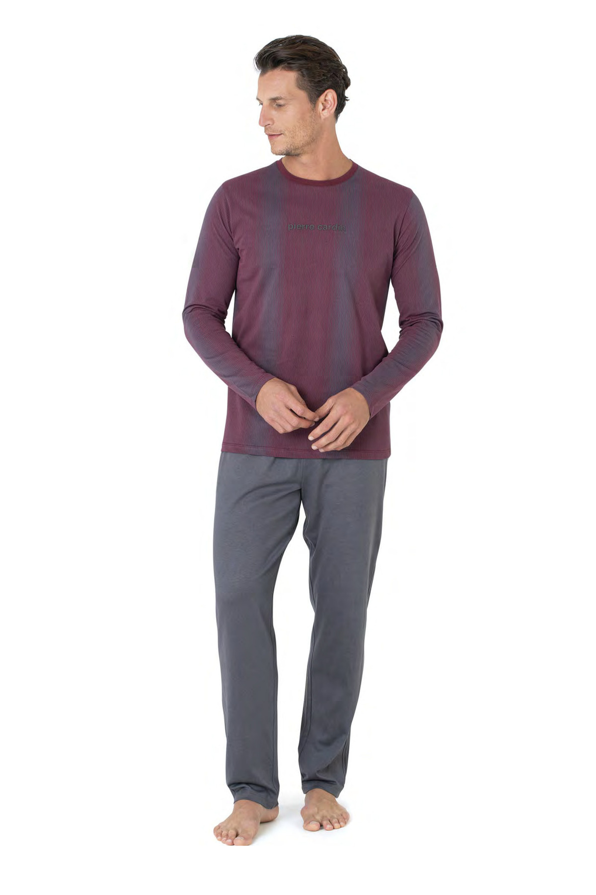 ست پیژامه مردانه راسته فاق نرمال آستین بلند | پیر کاردین Pierre Cardin CH.PC.6.105.C0 - تصویر 4
