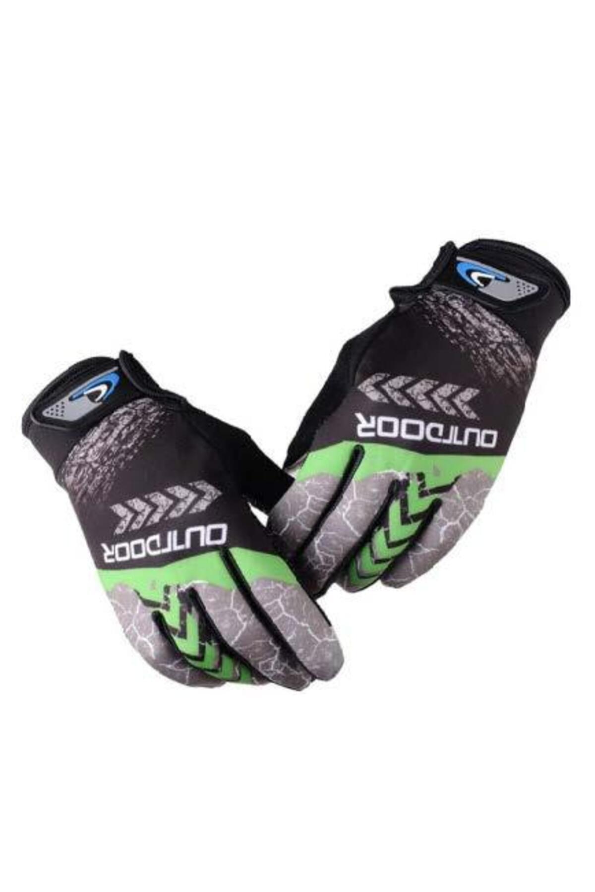 SARİSSA BİSİKLET Forte GT Xbyc HJ 1504 Kros Eldiven Standart Beden Bisiklet Eldiveni Yeşil