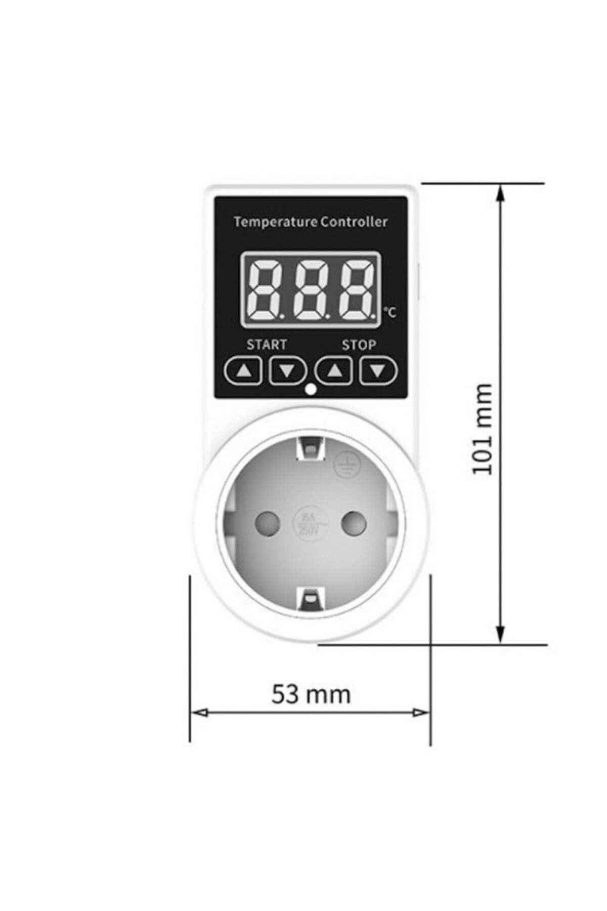 TECHSTAR-® Programmable Socket, Digital Timer, 240V, 10A, Time/Temperature, Thermostat, Temperature 6