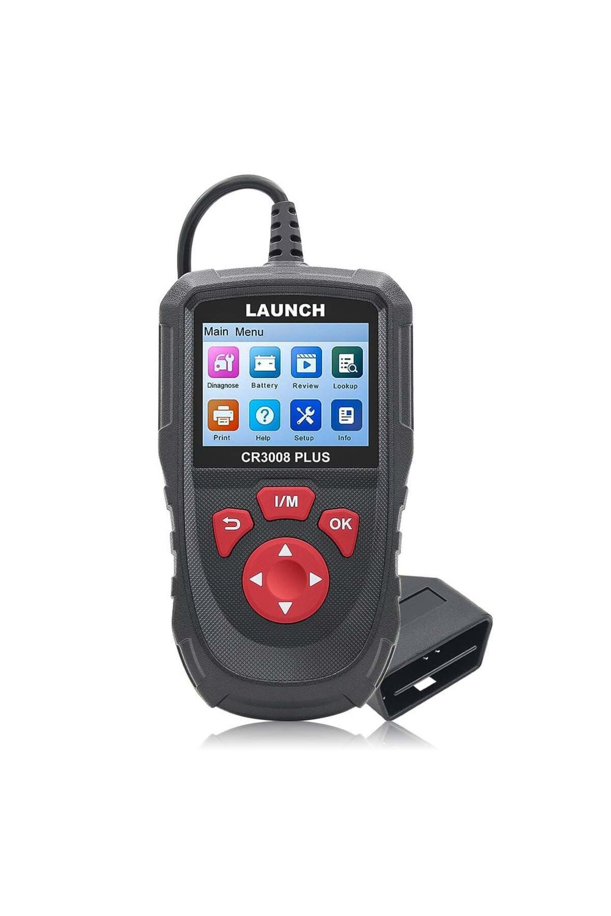 Launch-Creader CR3008 Plus OBD2 Car Tester with Full Diagnosis, 2.8" Color Screen, Compatible with 1