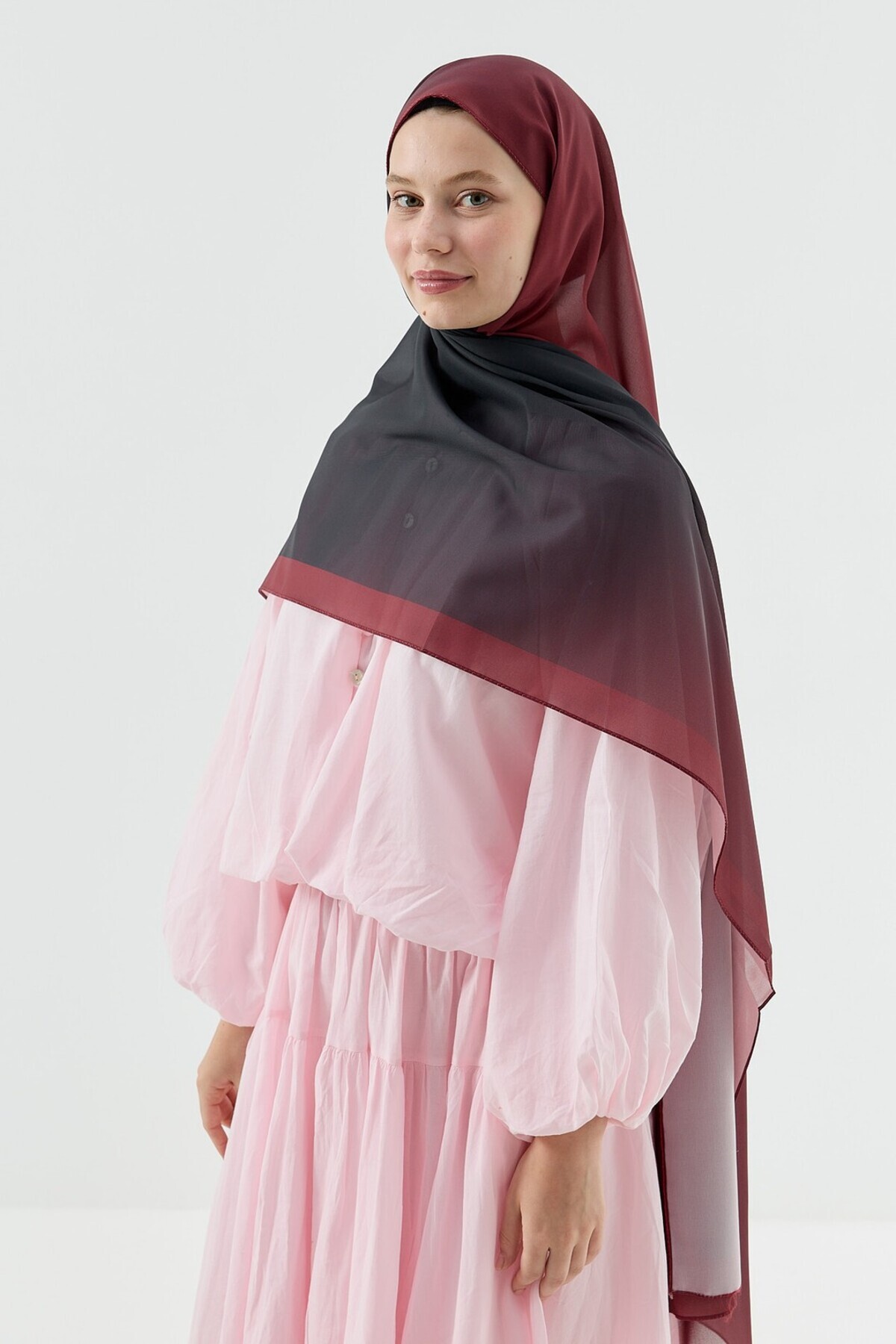 Modakaşmir-Velora Gradient Pattern Prose Shawl 3