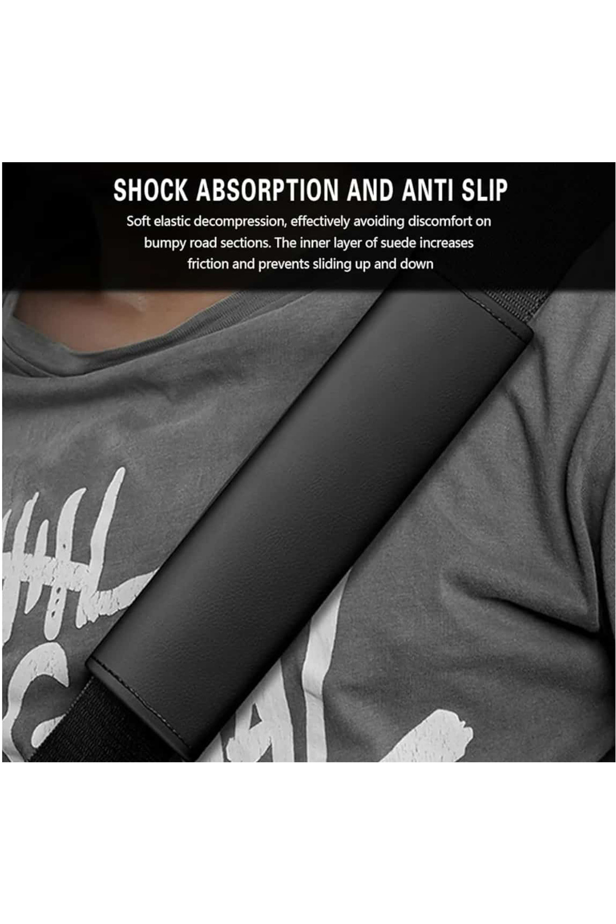 MeyZone Emniyet Kemer Kılıfı Suni Deri Emniyet Kemer Koruyucu Kemer Pedi 2 Adet fotoğrafı 2 (önizleme)