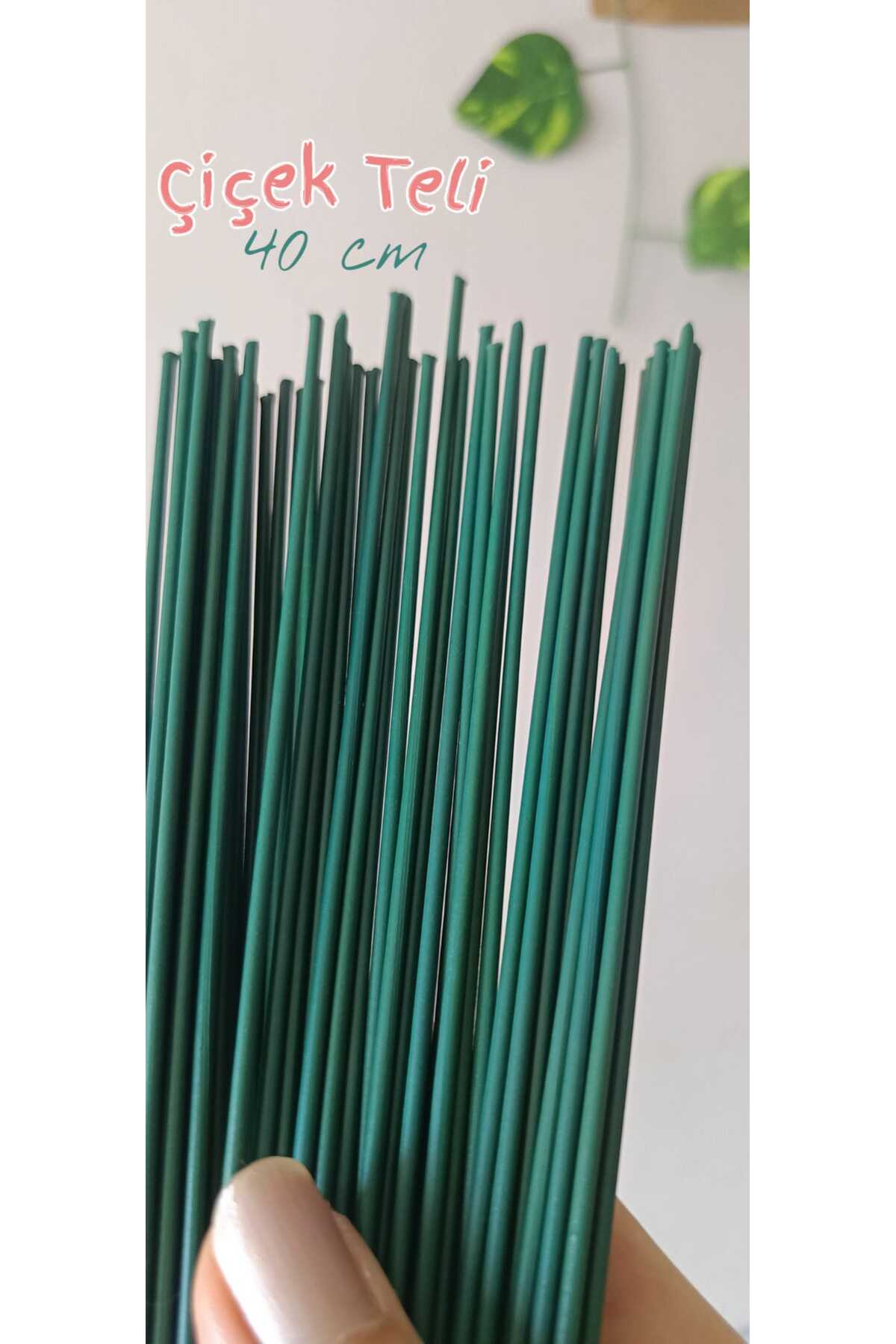 Green 40 cm Flower Wire – Pack of 10