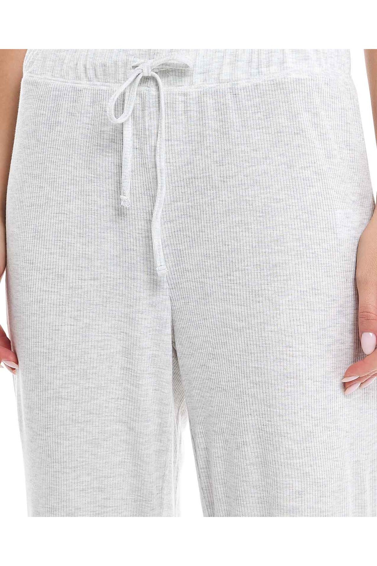 R&B-Solid Pyjama Bottom with Drawstring Waist 5