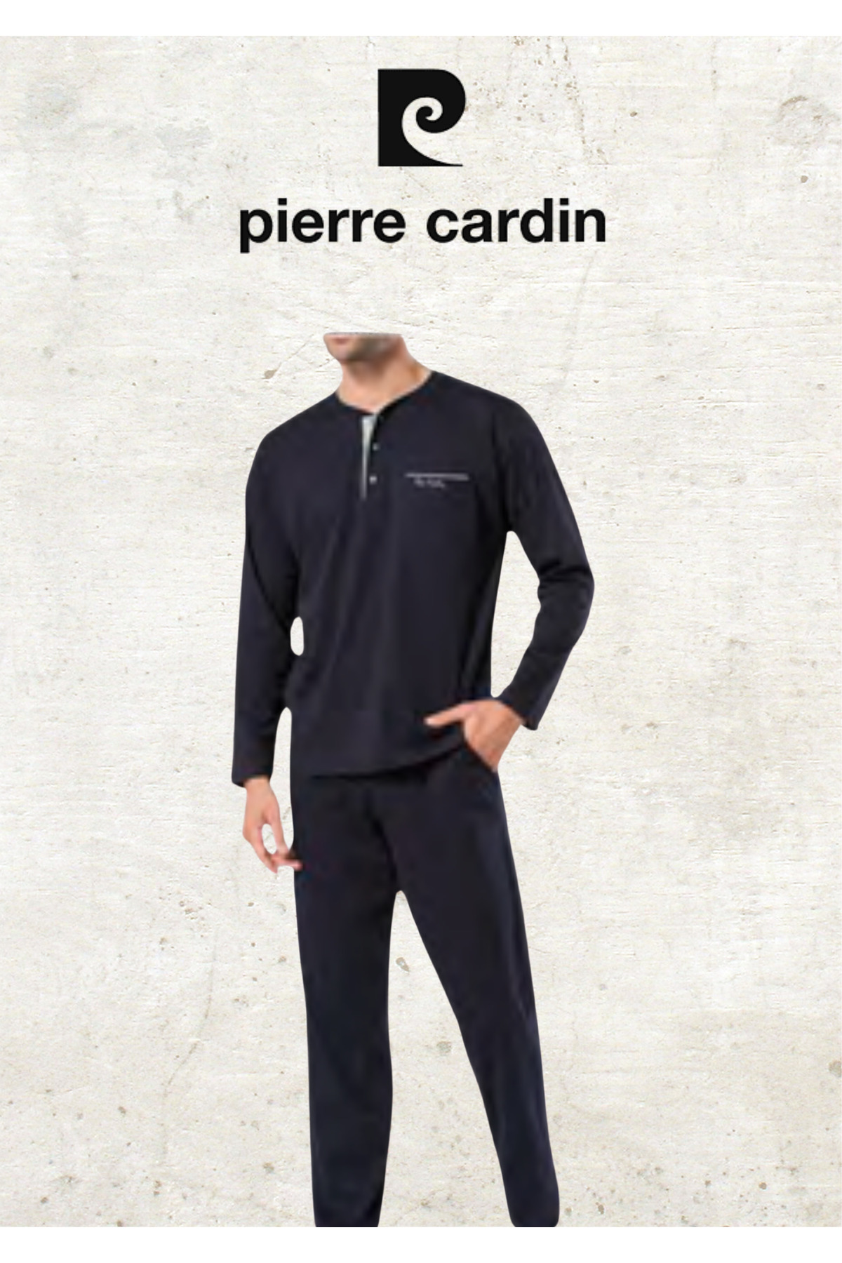 ست پیژامه و لباس خواب مردانه راسته فاق نرمال آستین بلند | پیر کاردین Pierre Cardin OL.PC.5560.002 - تصویر 3