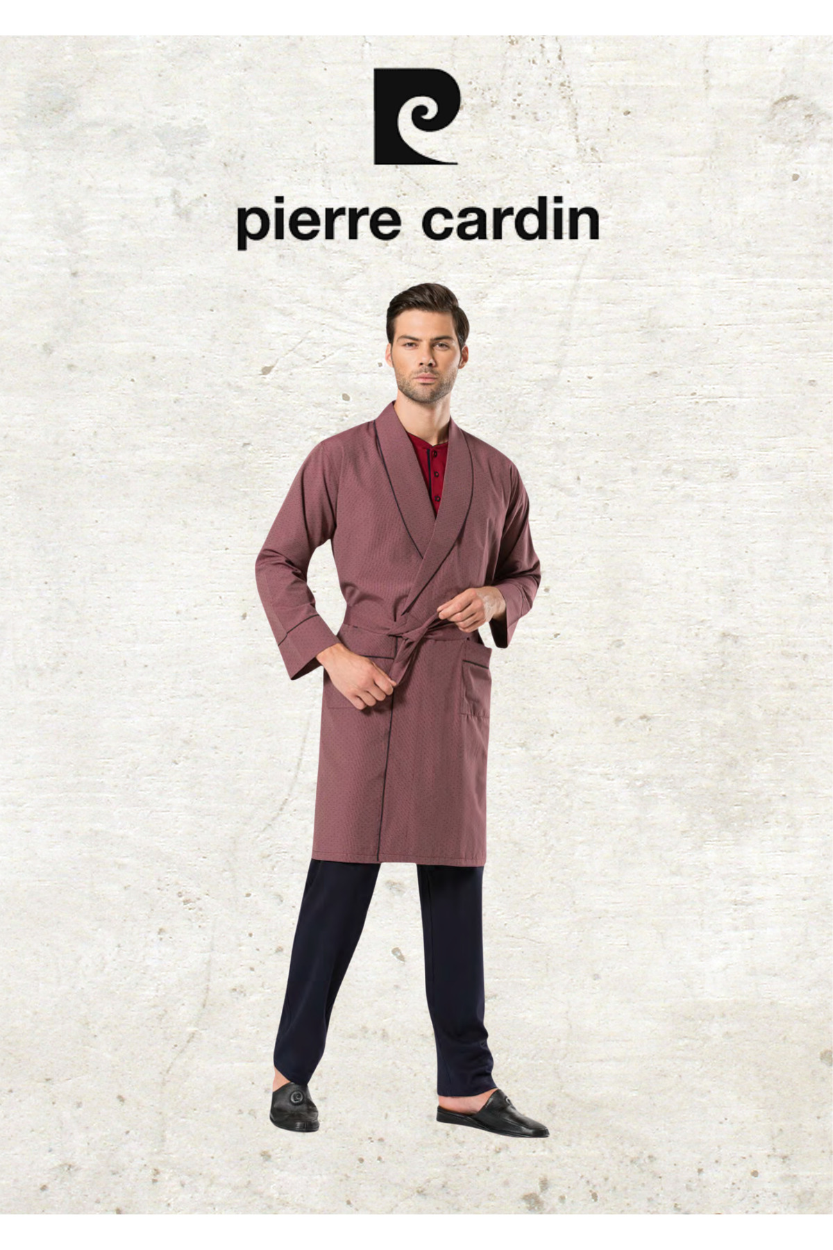 ست پیژامه و لباس خواب مردانه راسته فاق نرمال آستین بلند | پیر کاردین Pierre Cardin OL.PC.5560.291 - تصویر 3