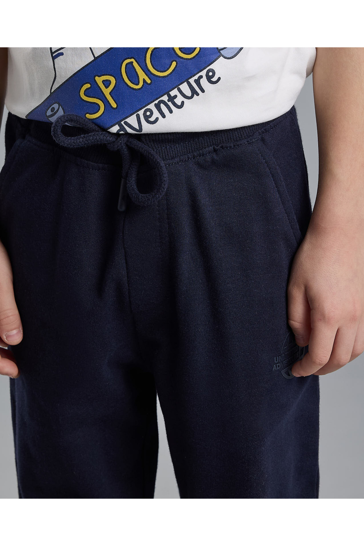 R&B-Solid Joggers with Drawstring Waist 4