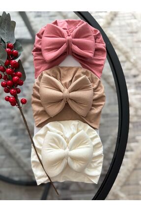 Genel Markalar Bebek Çift Kat Fiyonklu Bebek Bone & Bandana