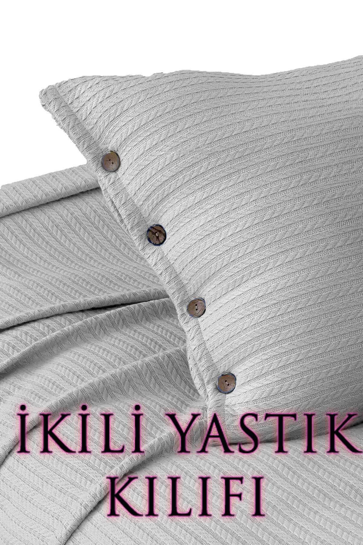 KNIT PATTERN PILLOWCASE 2 PCS