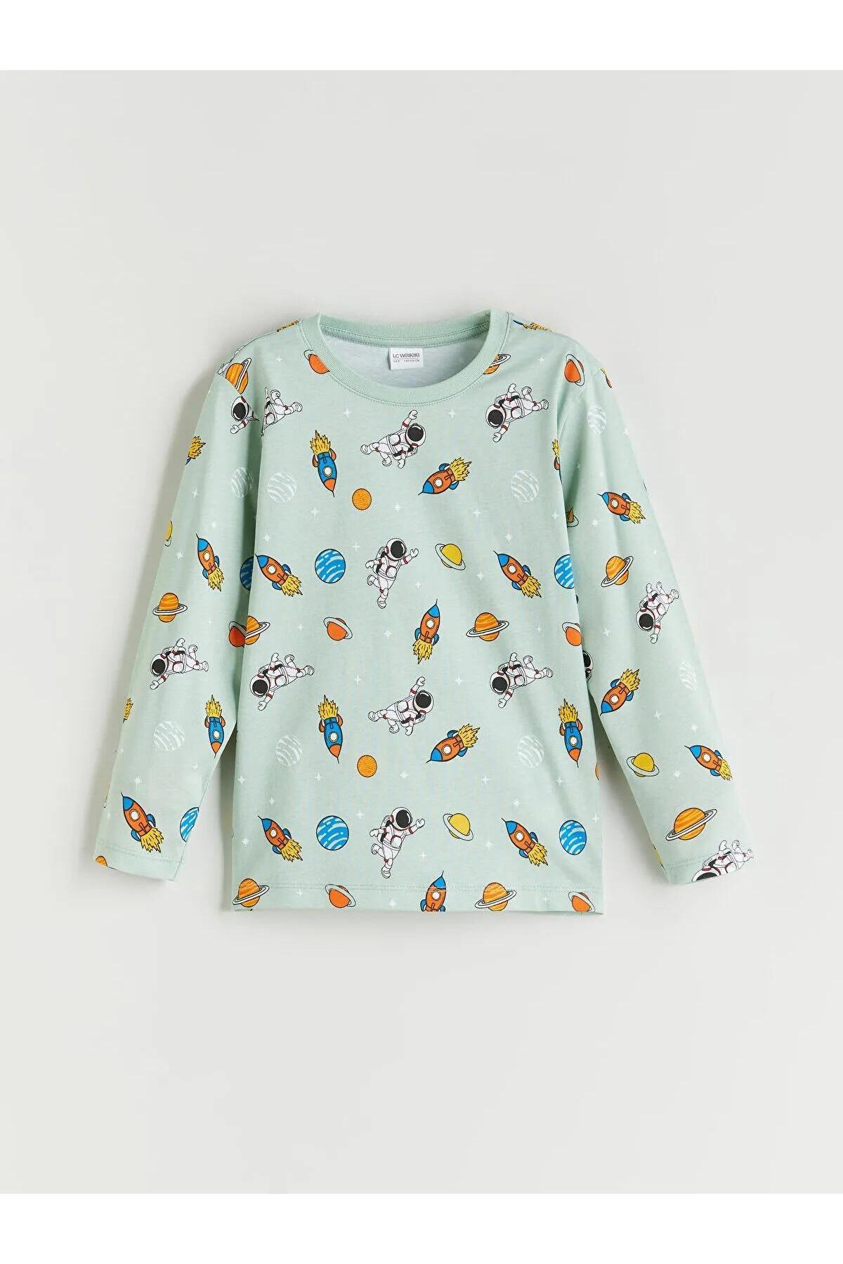 LC Waikiki-Printed Boys' Pajama Set (W5) 2