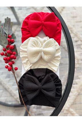 Genel Markalar Bebek Çift Kat Fiyonklu Bebek Bone & Bandana