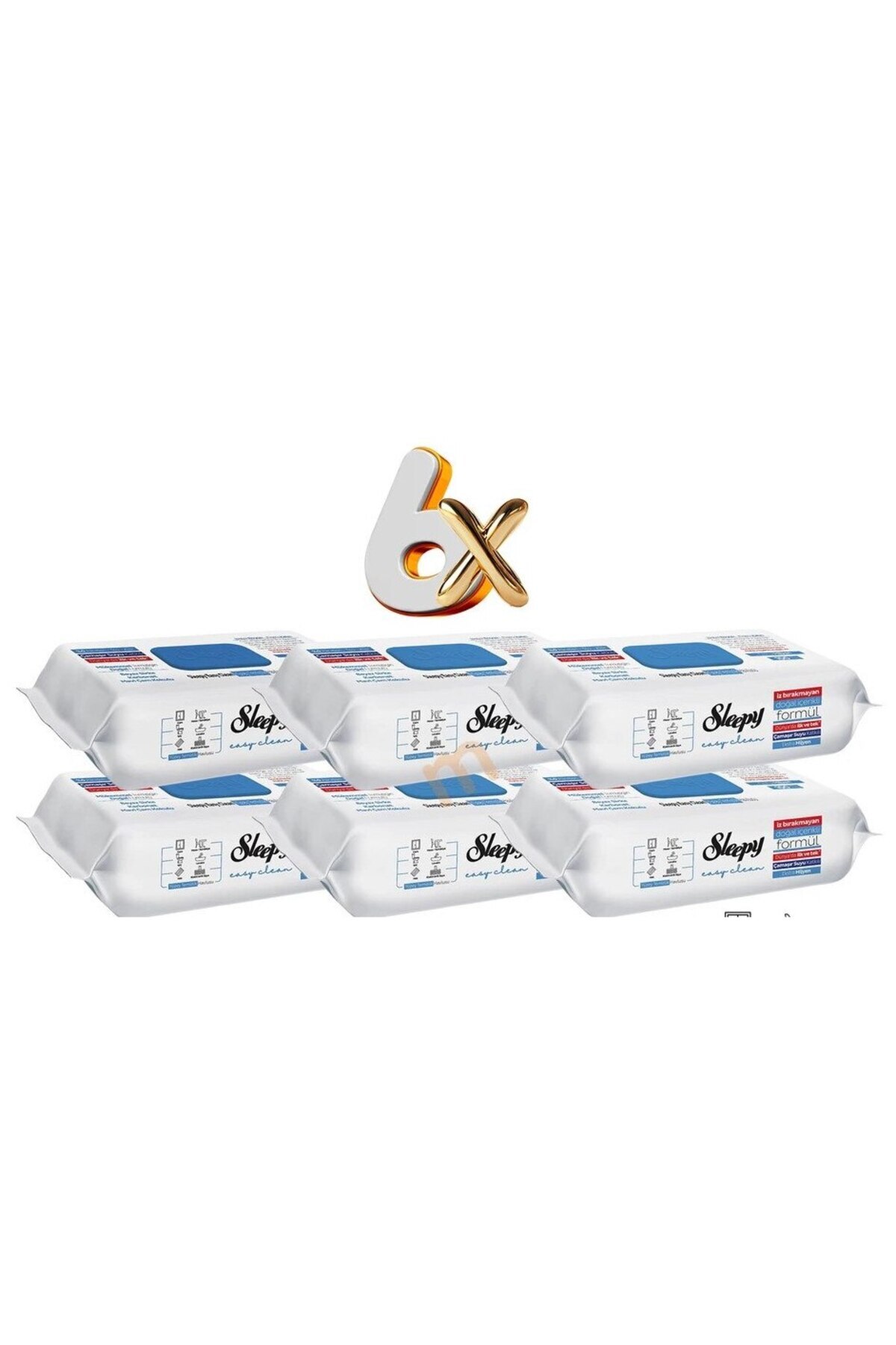 Sleepy-PACHET - 6 X Servetele Umede Multisuprafete Easy Clean Bleach Additive, 100 Buc 3