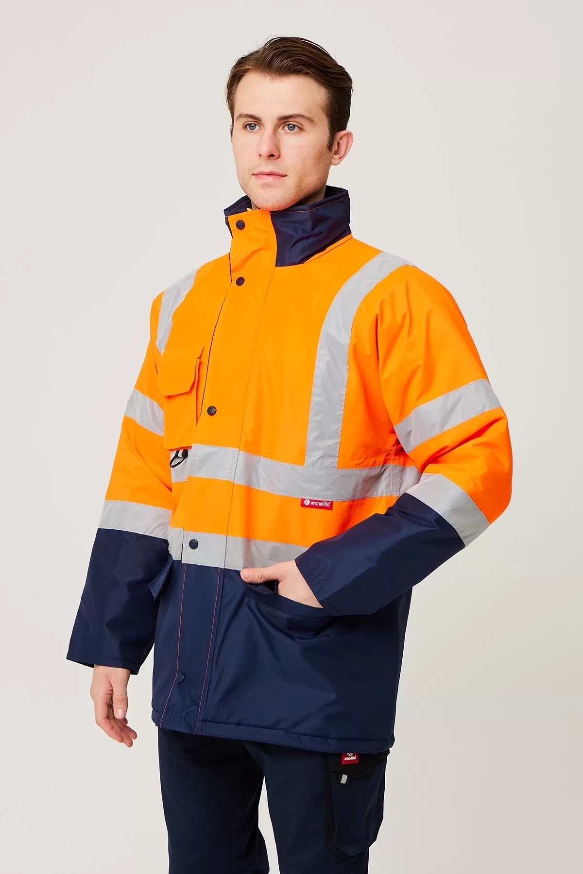 Kışlık İş Güvenliği Parkası Neon EN ISO 13688 20471 343 Linum