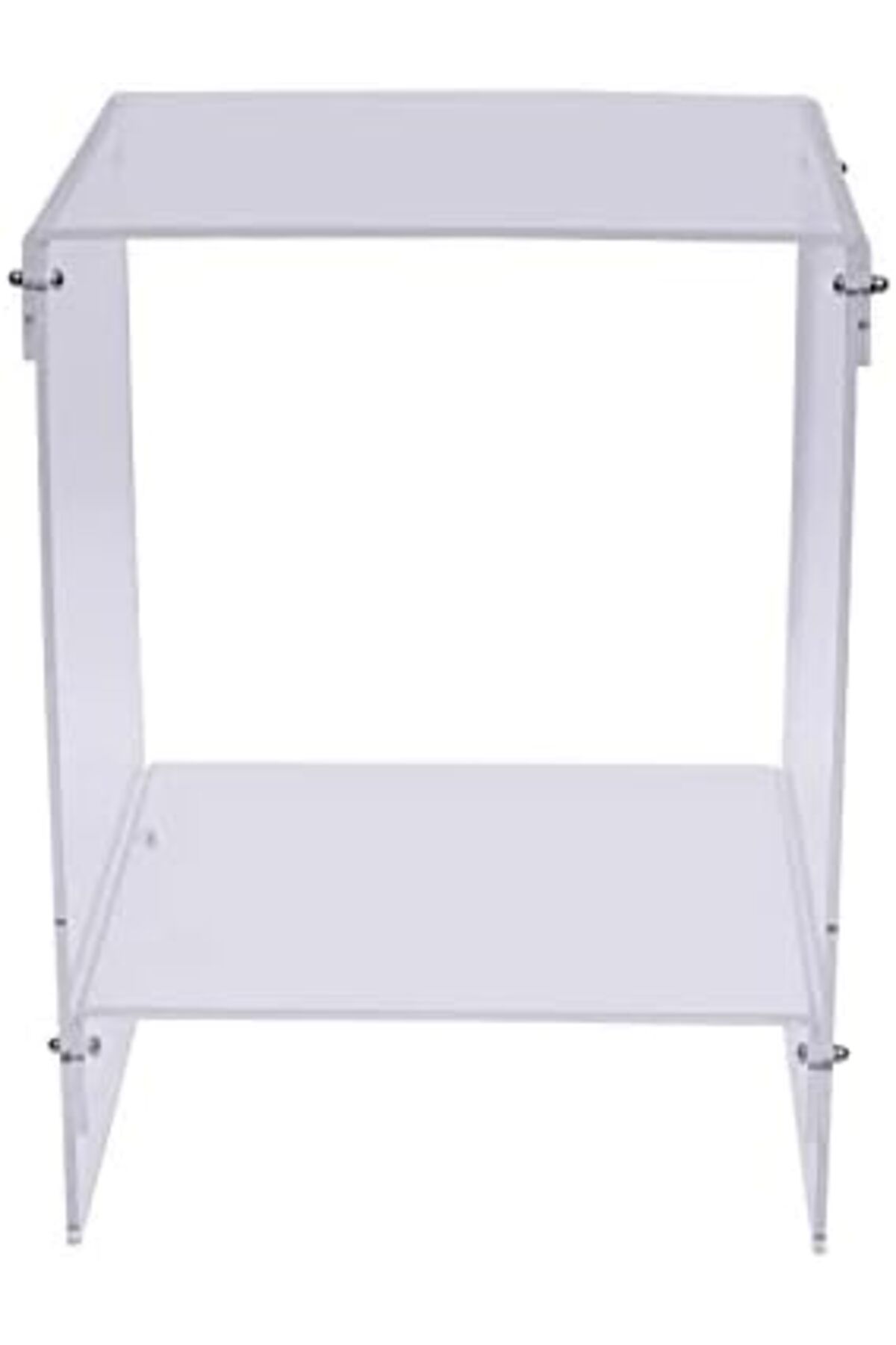 Slasa-Acrylic 2-Layer Table Cart by - Transparent Side Table for Salons, Spas, and Home Use 8