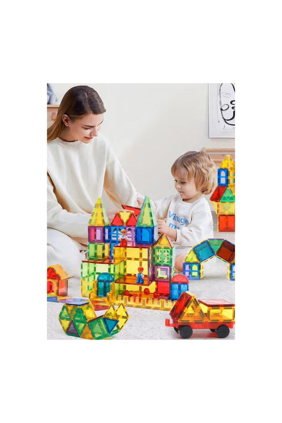 مجموعه ۱۳۹ تکه بلوک‌های مغناطیسی – کیت خلاقانه DIY STEM برای کودکان