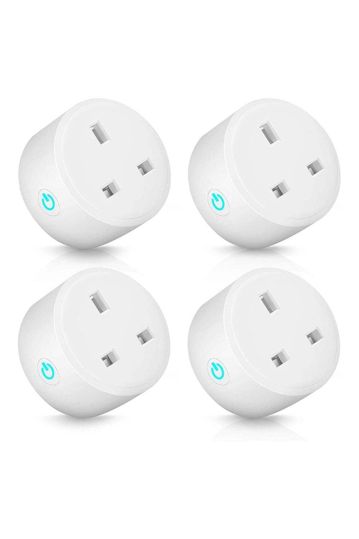 Generic-HAANDY 4 Pieces Smart WiFi Plug Pack with 16A Smart Outlet Plug Socket Compatible with Alexa and Goo 1