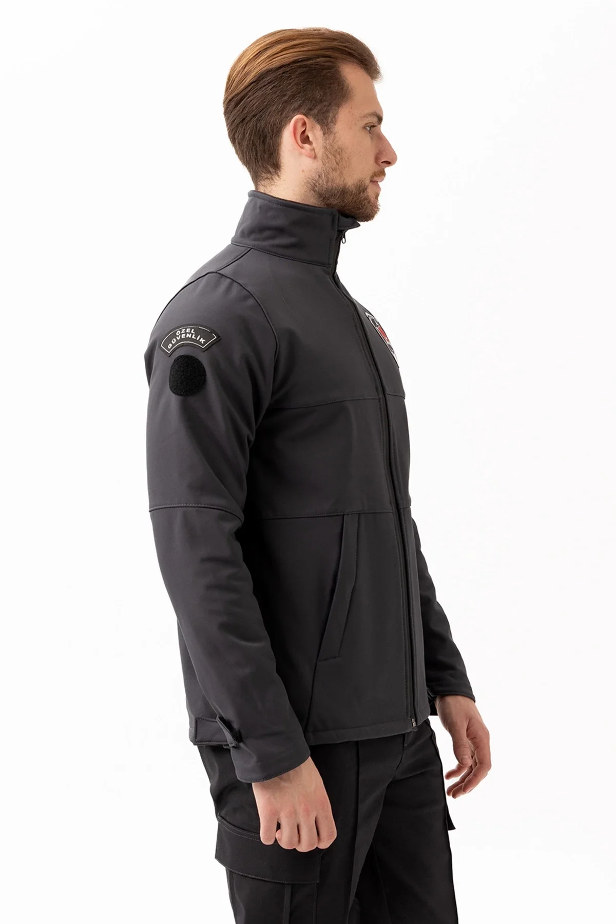 Kışlık İş Güvenliği Softshell Mont Kıyafetleri Rüzgar Geçirmez Nefes Alabilen Montu