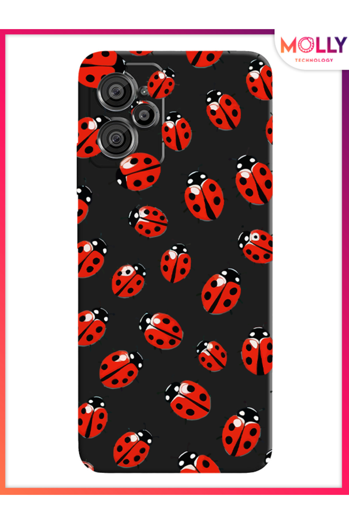 Molly-Black Red Miracles Pattern Silicone Case for Casper Via X30 1