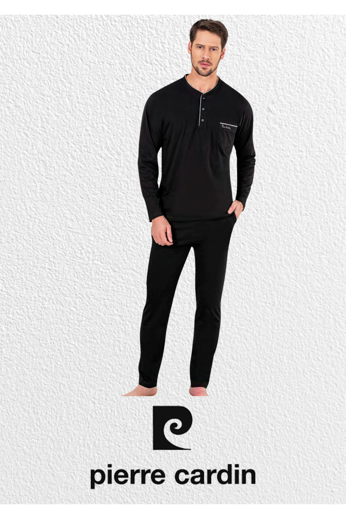 ست پیژامه مردانه راسته فاق نرمال آستین بلند | پیر کاردین Pierre Cardin L1.PC.2000.291.ST02 - تصویر 6