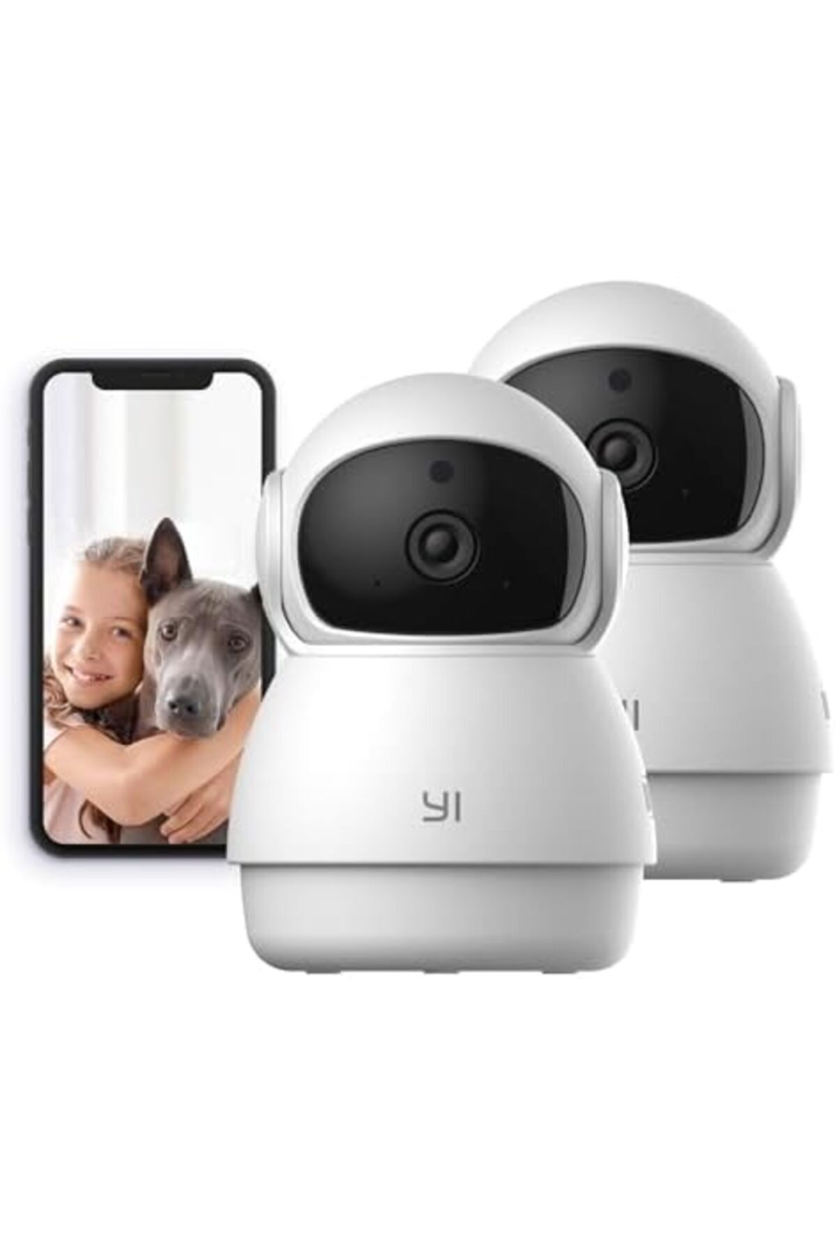 YI-Wireless Dome Security Camera with 360 Degree Coverage, Night Vision, Two-Way Audio, Motion Detector 2