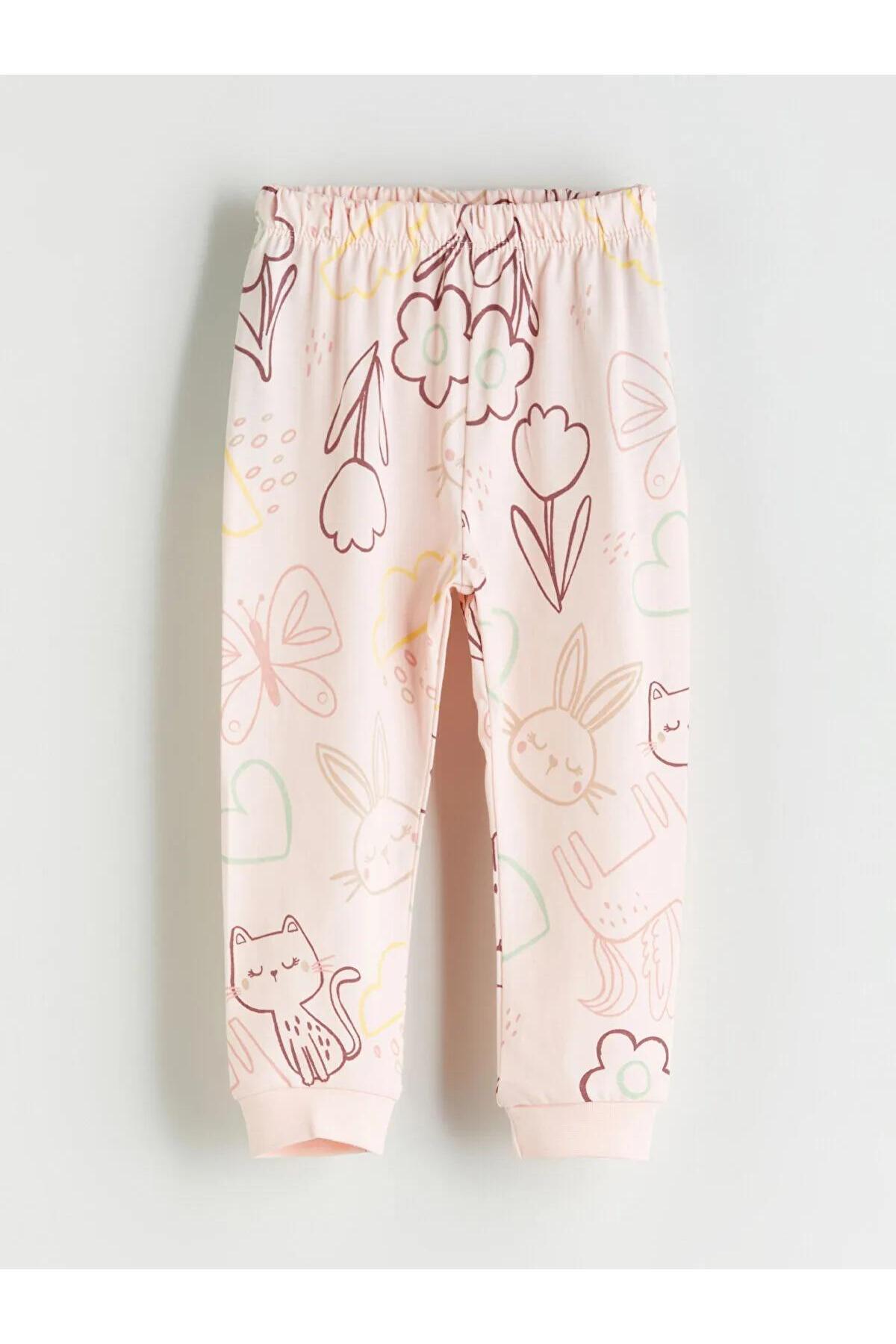 ست لباس خواب 2 عددی نوزاد دخترانه با طرح LC وایکی (W5)