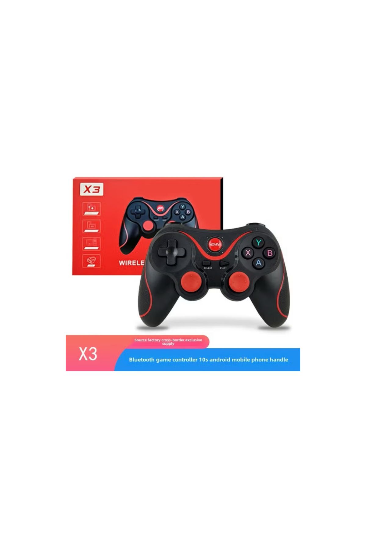 Generic-X3 All-in-one Wireless Bluetooth Gamepad Support PC Android Computer Switch Manufacturers-X3 Black 2