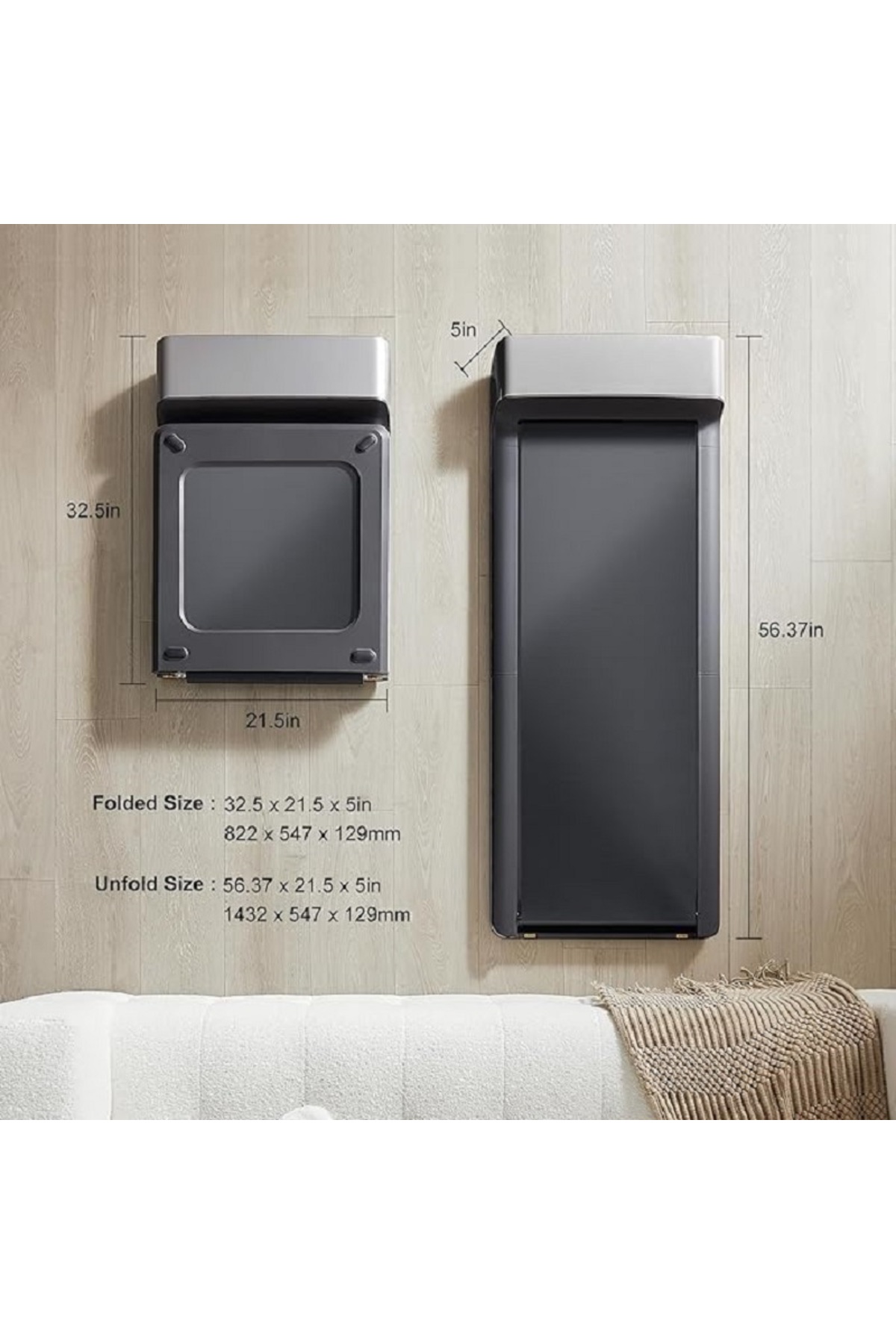 جهاز سير كهربائي P1 من – ذكي، محمول، قابل للطي، باللون الوردى