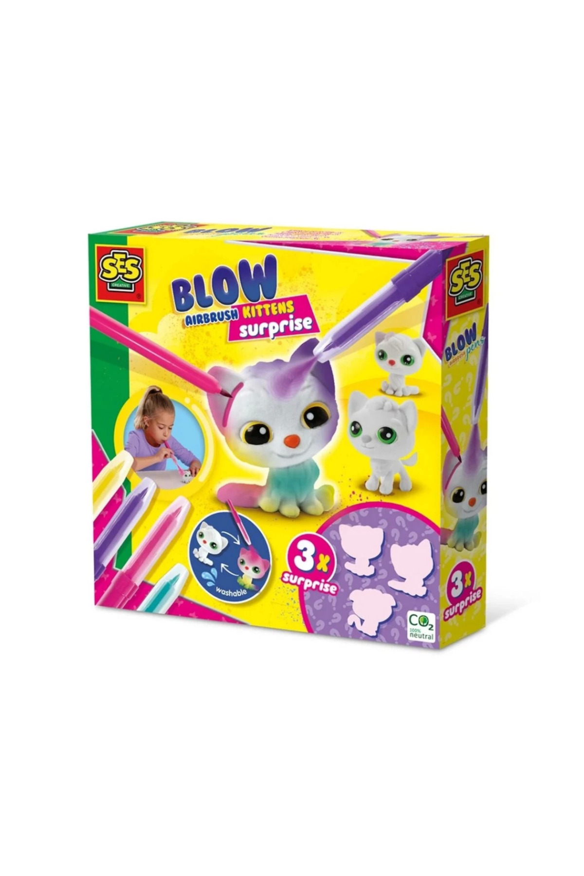 مداد بادکنکی نسورلد ۳× سورپرایز بچهگربه