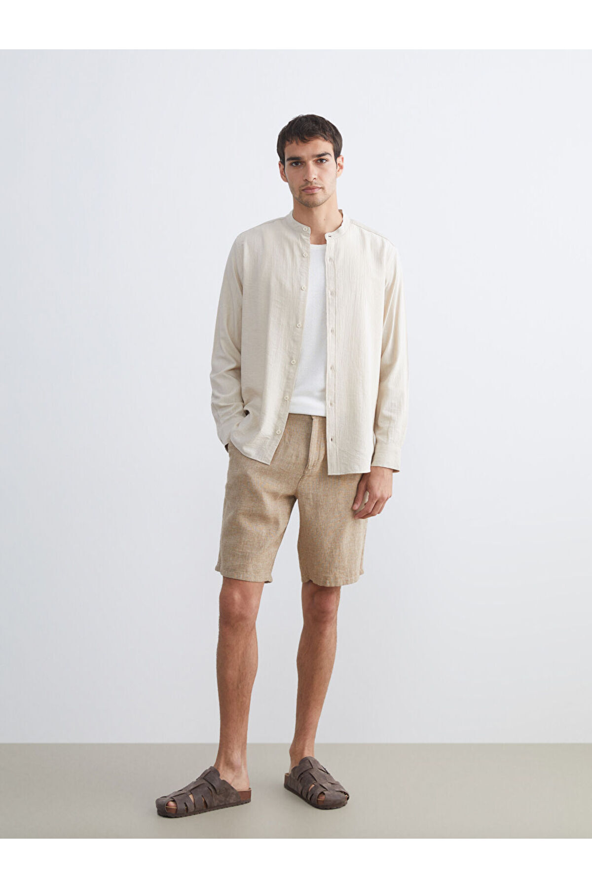 LC Waikiki-Sparkling Selections from Shining Store |   Regular Fit Judge Collar Long Sleeve Men's Shirt 3