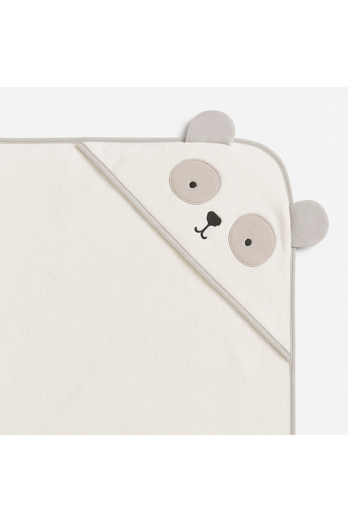 Aybi Baby Cute Panda Şapkalı Bebek Havlusu 75×80 cm %100 Pamuk