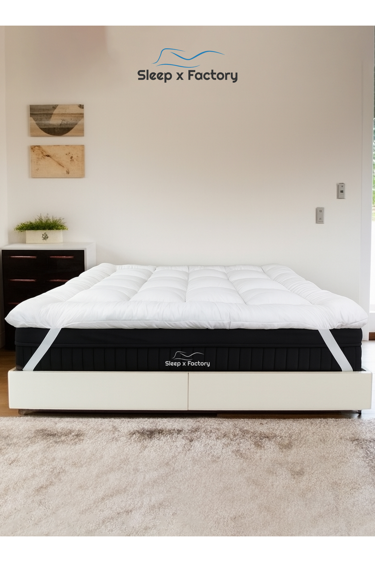 Sleep x Factory غطاء مرتبة فندقي فاخر بارتفاع 10 سم