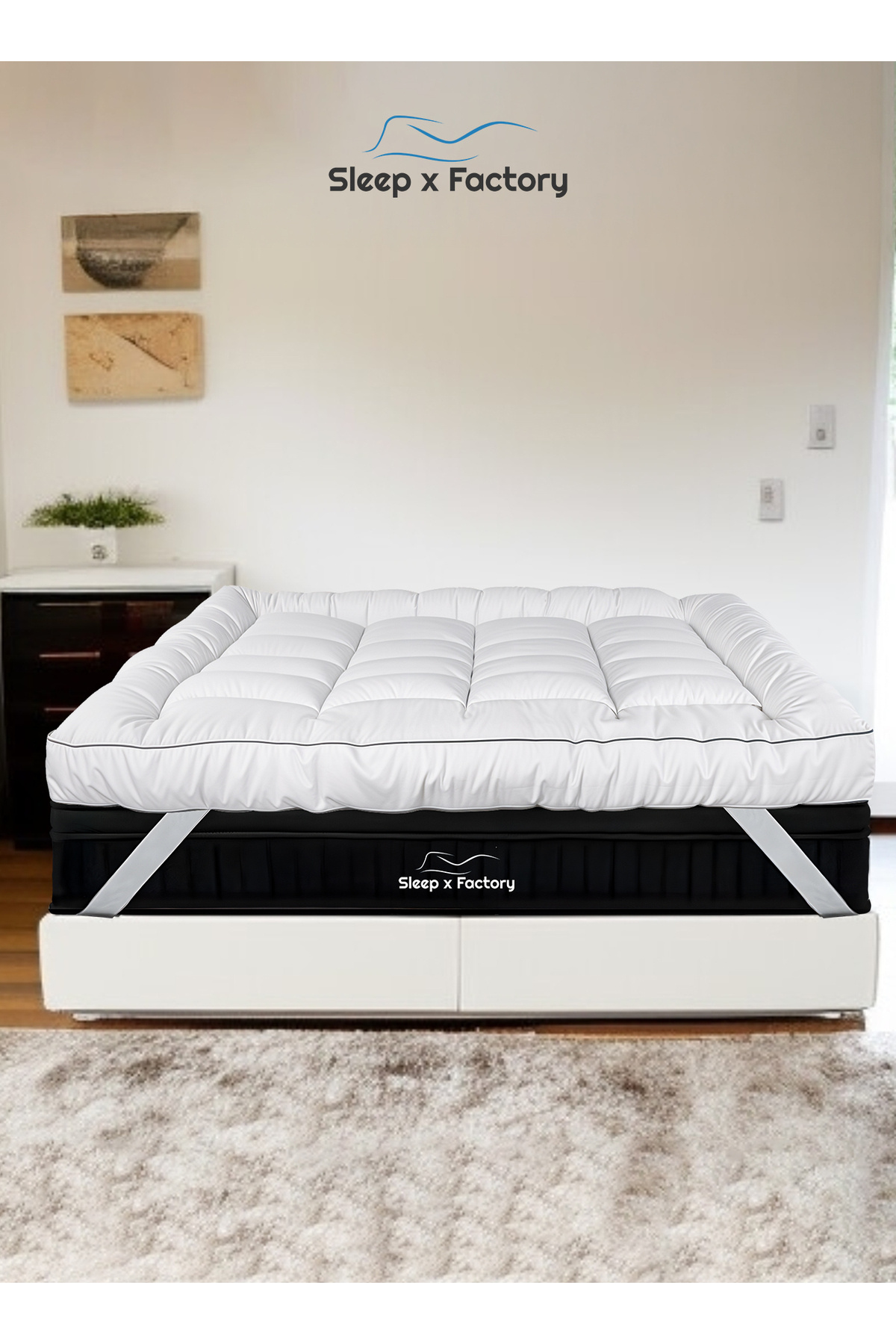 Sleep x Factory غطاء مرتبة فندقي فاخر بارتفاع 20 سم