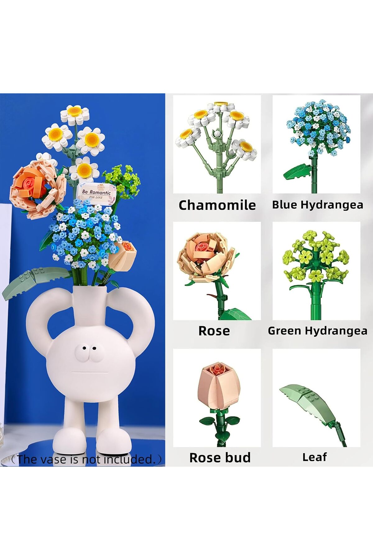 مجموعه ساخت گلچین گلکاری مینیبریکس، ۶۸۰ عدد گل مصنوعی، مجموعه DIY برای تزئین