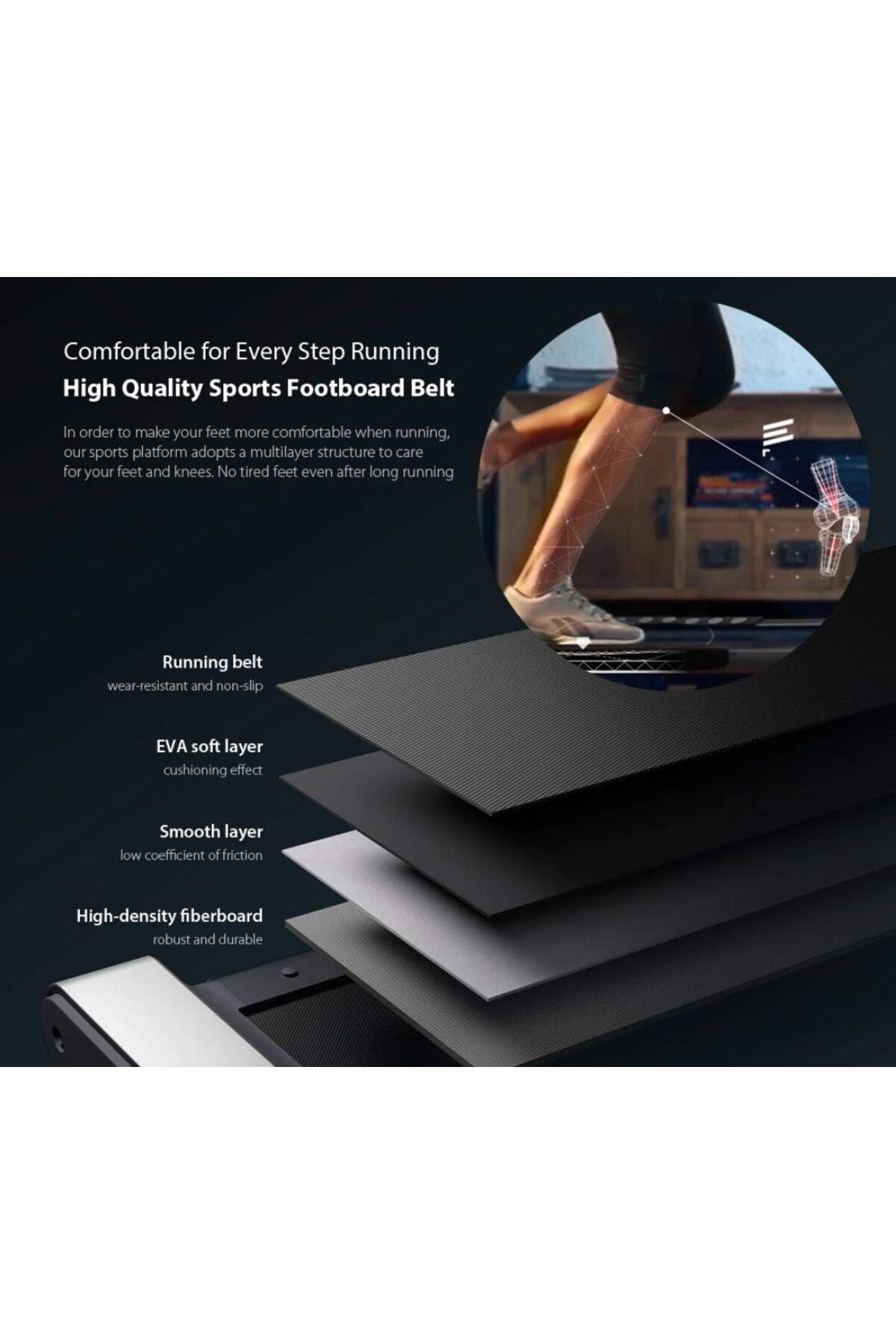 سير مشي كهربائي بقوة 918 واط-مع ريموت, يتحمل 110كج-منطقة ركض 44 × 120سم-سرعة 0.5-10 كم/ساعة - R1