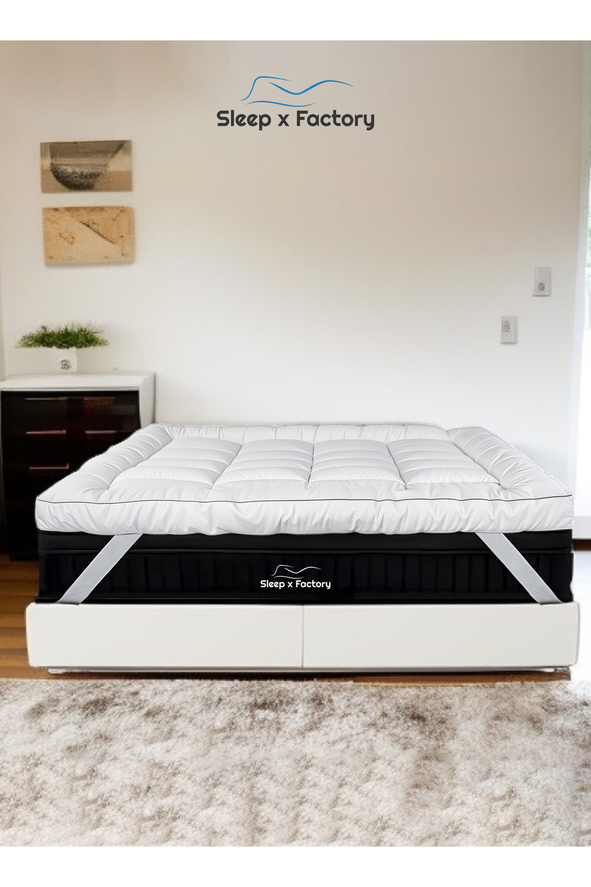 Sleep x Factory غطاء مرتبة فندقي فاخر بارتفاع 14 سم