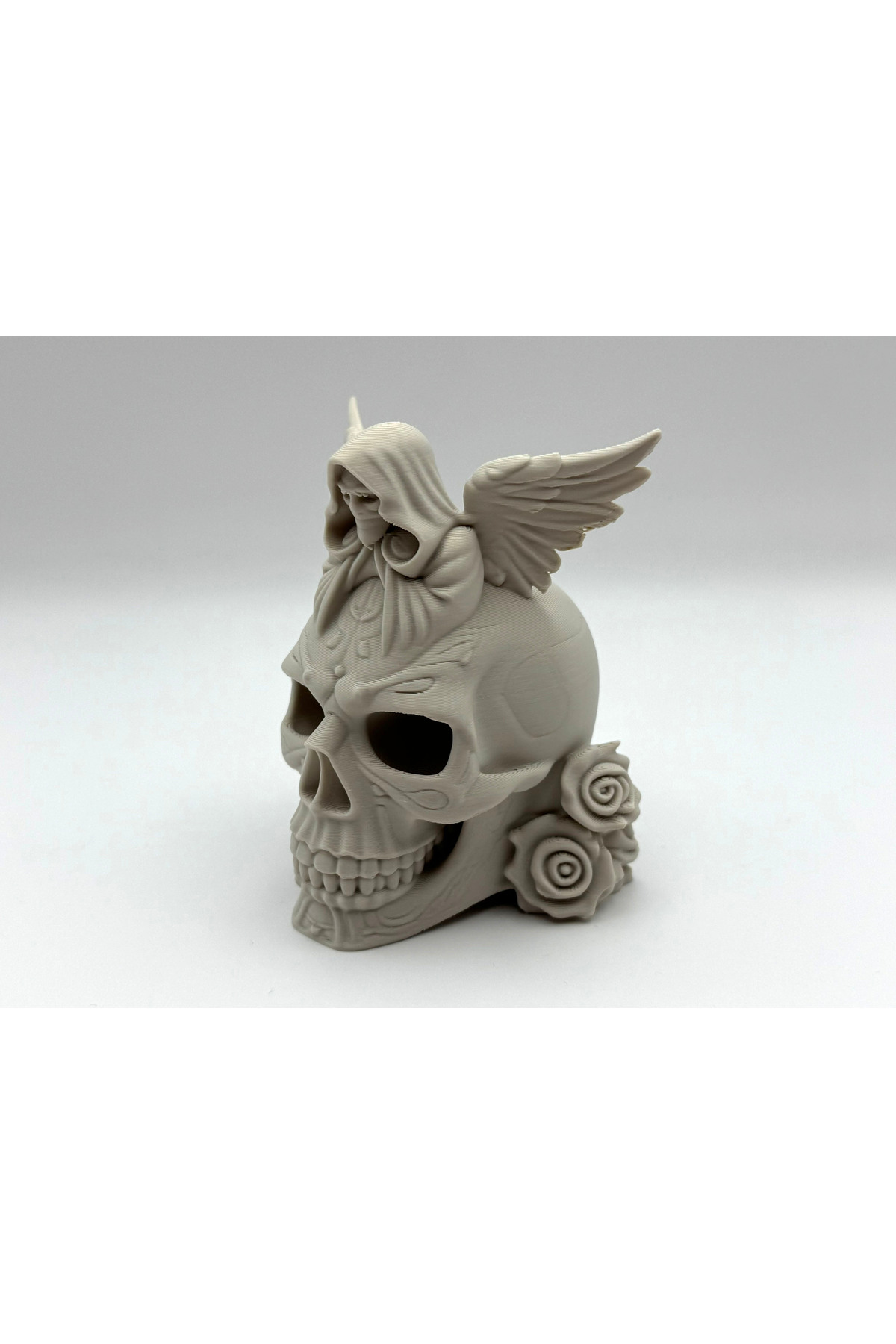 Crâne Brodé Rose – 10 cm Halloween Rose Crâne Impression 3D
