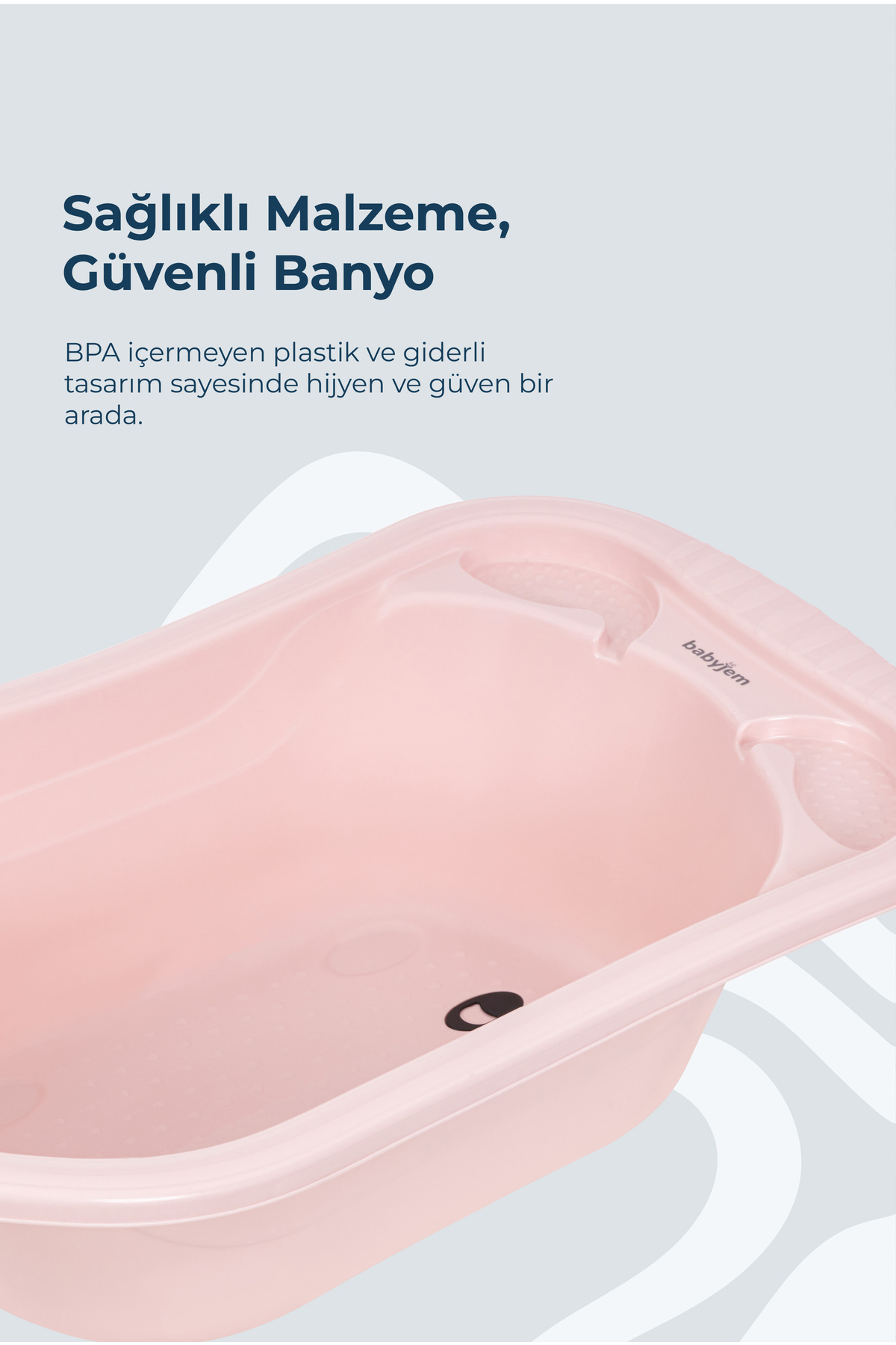 Babyjem Ayaklı Banyo Seti 7 Parça Pembe fotoğrafı 3 (önizleme)