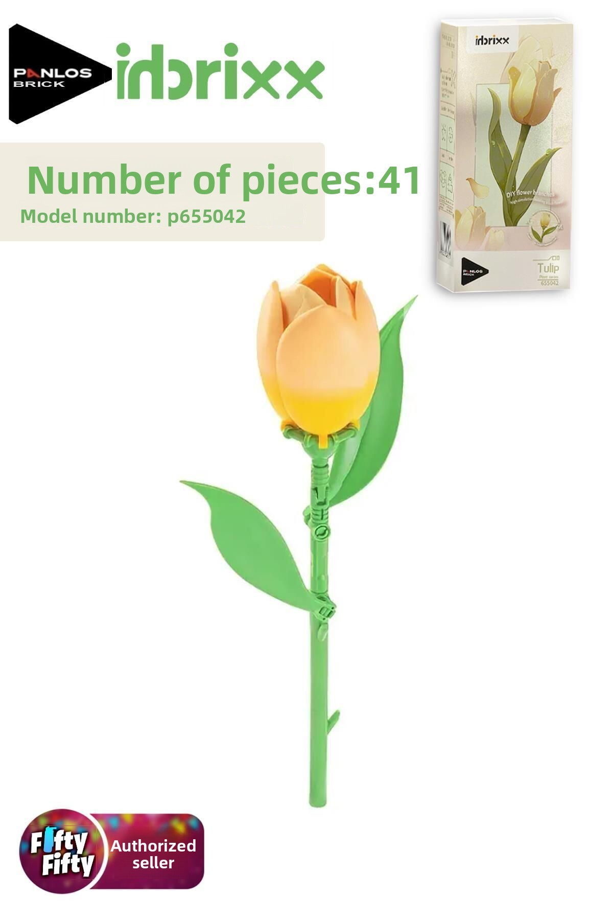 مجموعه پانلوس اینبریکس مدل گل لاله تزئینی و کلکسیونی، ست ساختنی ۴۱ تکه - Ffp655042