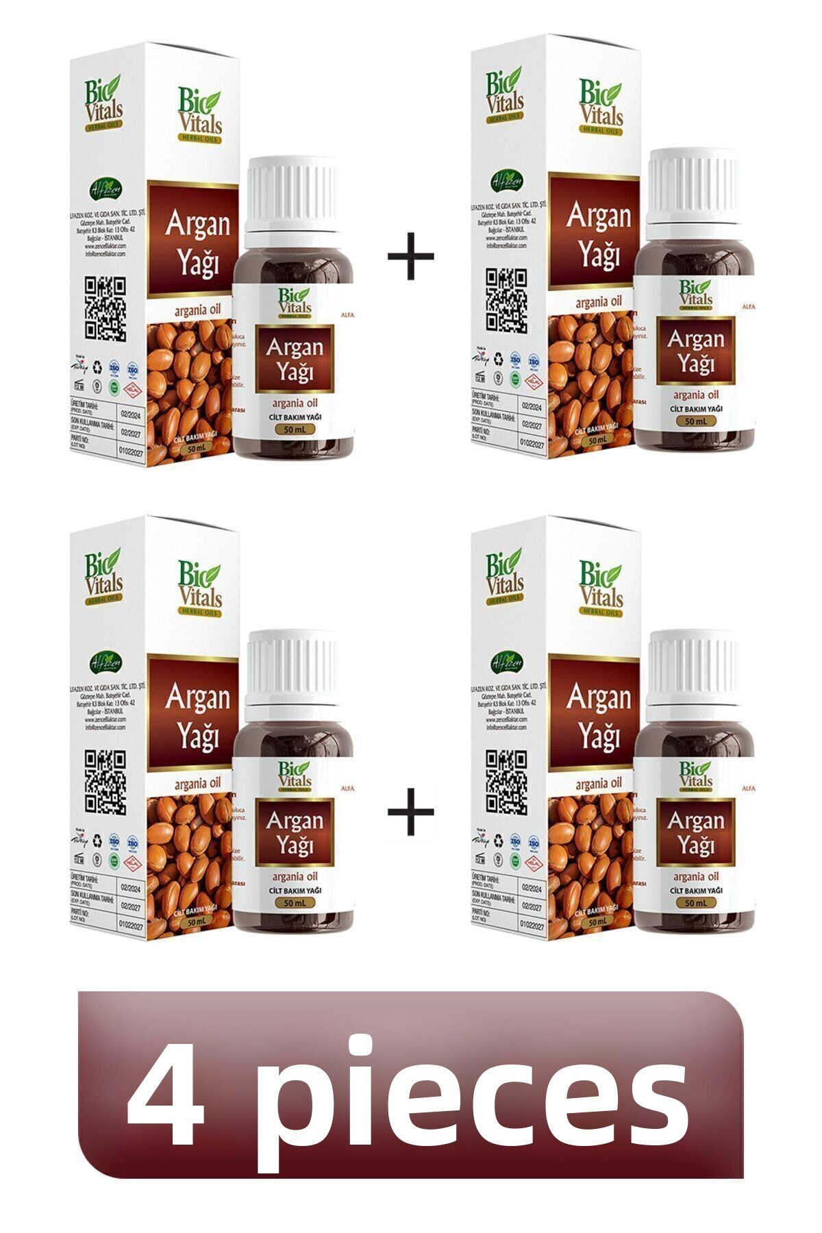 Bio Vitals-Argan Oil 4 PCS - 50 ml 1