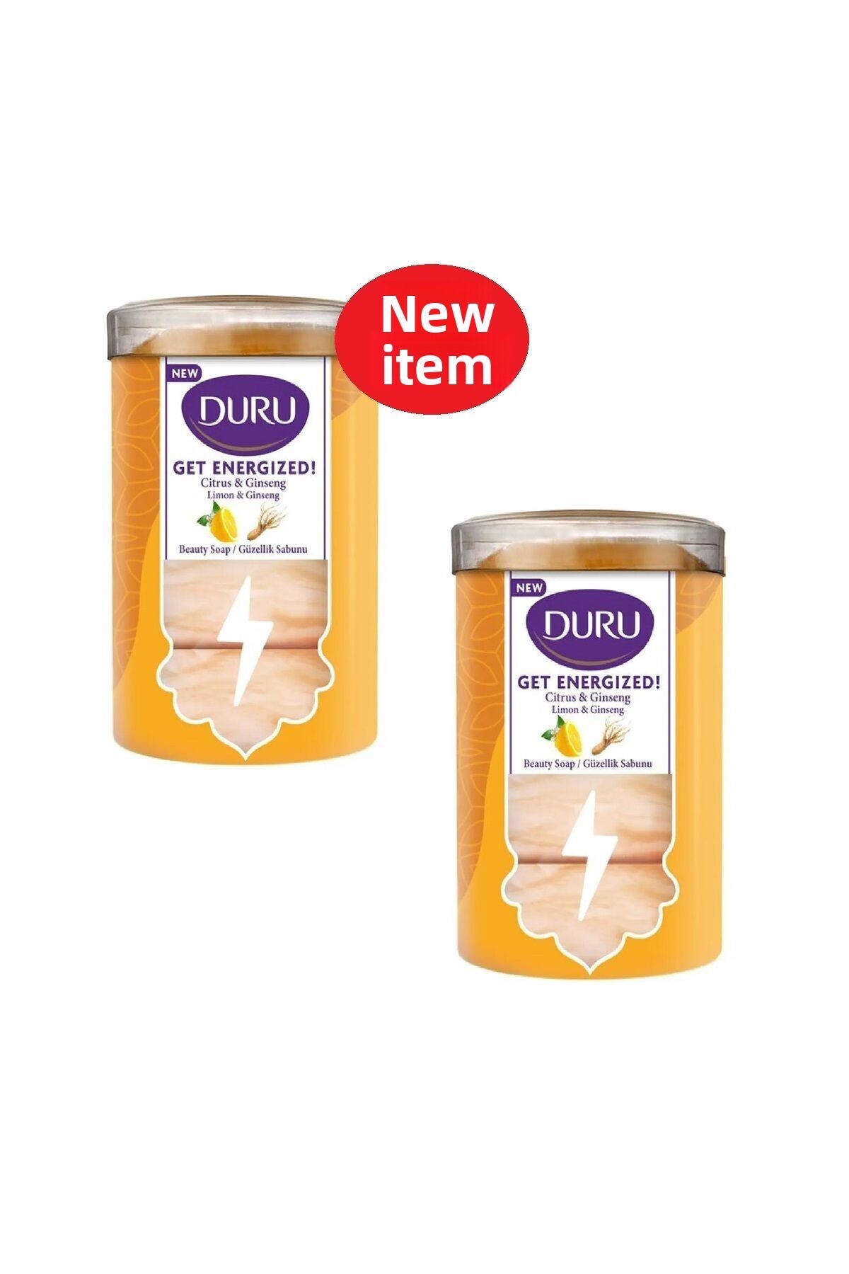 Duru-Moods Get Energized Lemon and Ginseng Soap - 4X90G, 2 Pieces New Product 1