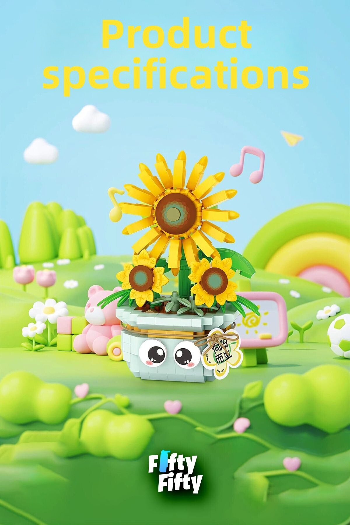 مجموعه لوژ میکرو بلاک دسته گل ۳۲۰ تکه، مجموعه ساختنی اسباببازی FFLZ-8840