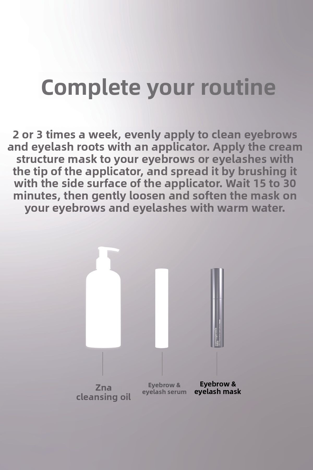 Cosmogenesis Labs-Eyebrow Eyelash Mask 9.5ml Water Based Brightening 1% Keratin – Biotin 6