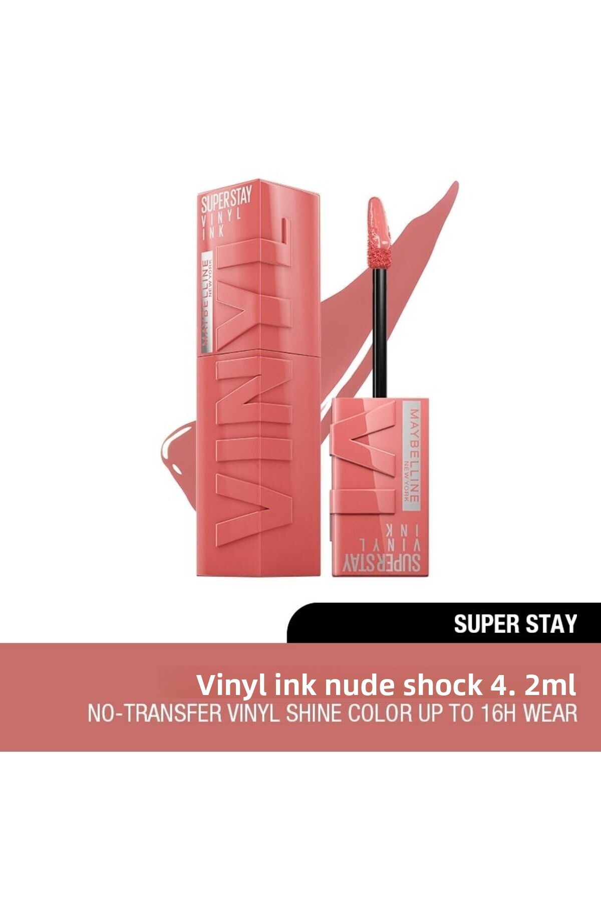 Maybelline New York Super Stay Vinyl Ink Long Lasting Liquid Glossy Lipstick 100 Charmed