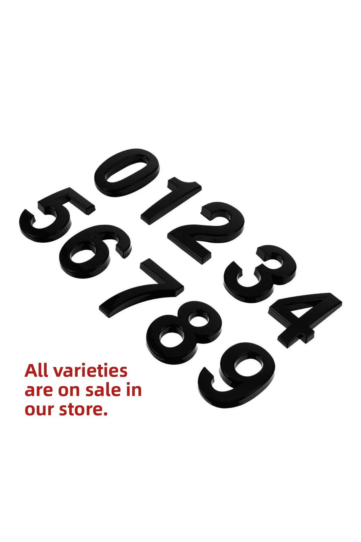 NUBLADO-Door Number Adhesive Small Size 50 mm 5 cm Number 6 Figure Six Numbers Black Color Numbers 1 Piece. 4