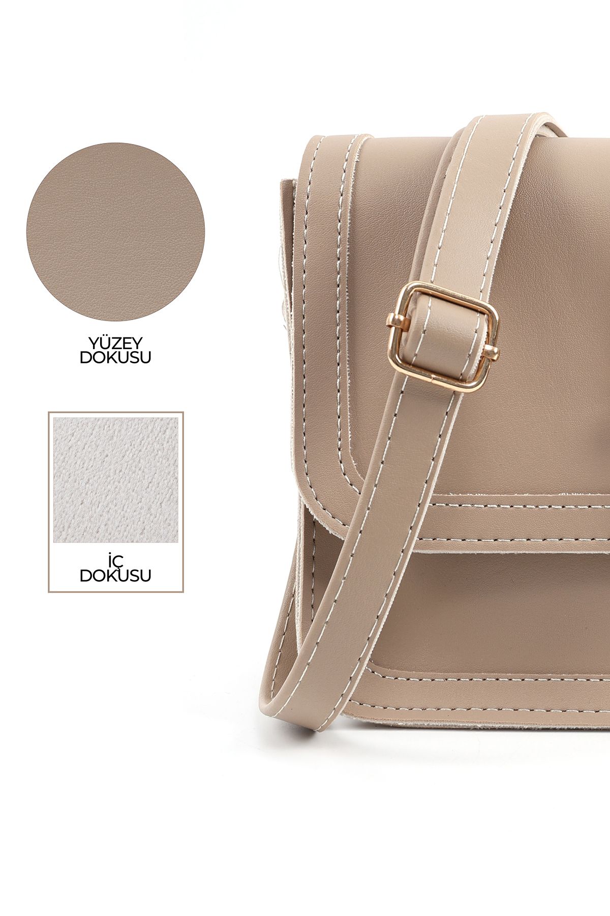 SHAKA-Mink Shk127 Artificial Leather Hand, Arm and Shoulder Bag with Internal Zipper Pocket and Snap Closure L:17 W:22 W:7 cm 5