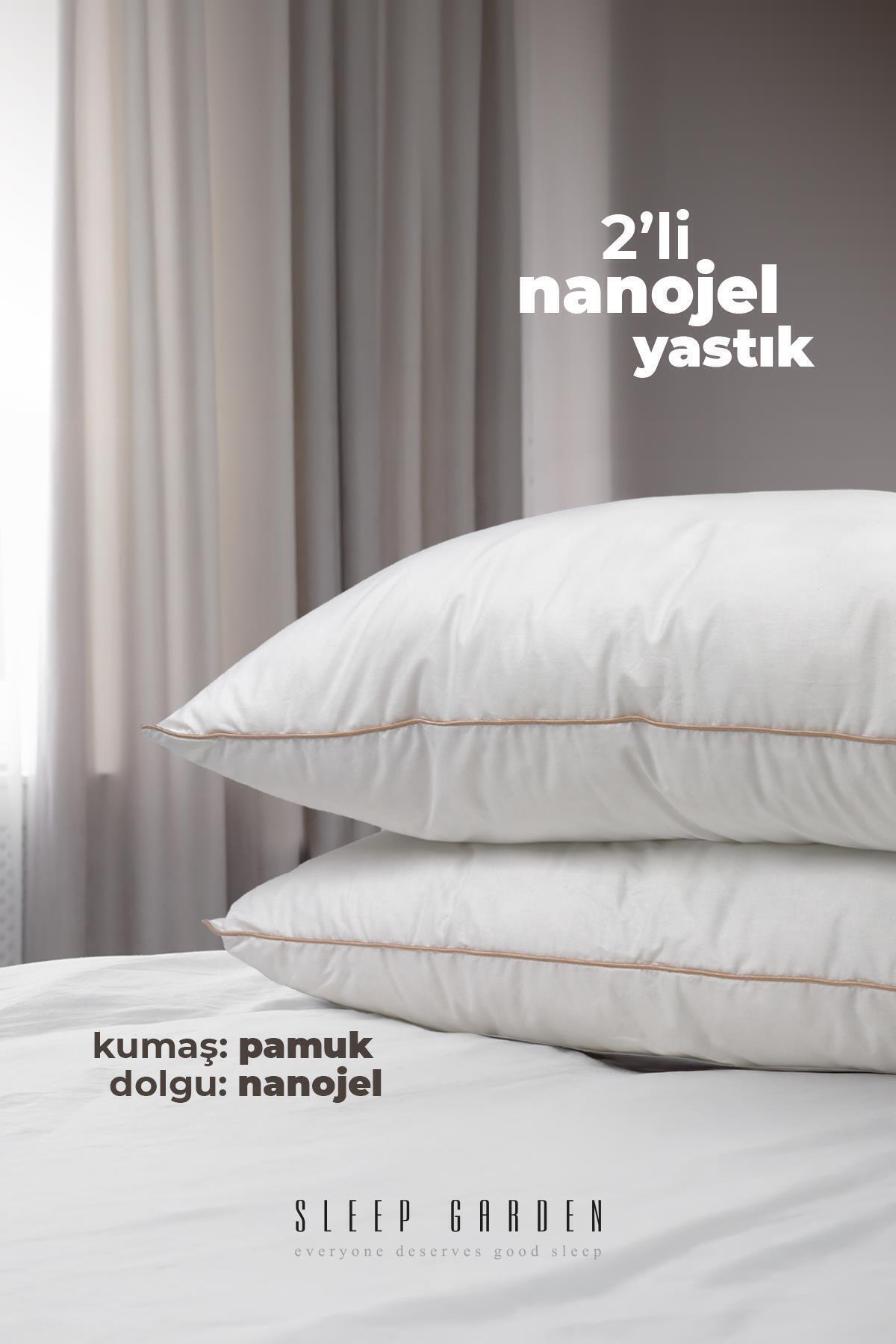 Sleep Garden Prestige Serisi 2 Adet Nano Jel Yastık 1000 gr Saten Biyeli 50x70