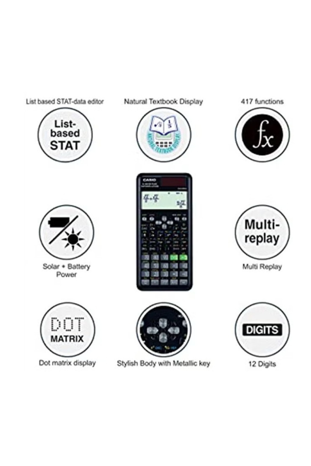 Casio-FX-991ESPLUS 2nd Edition Function Scientific Calculator Black Multicolour 2