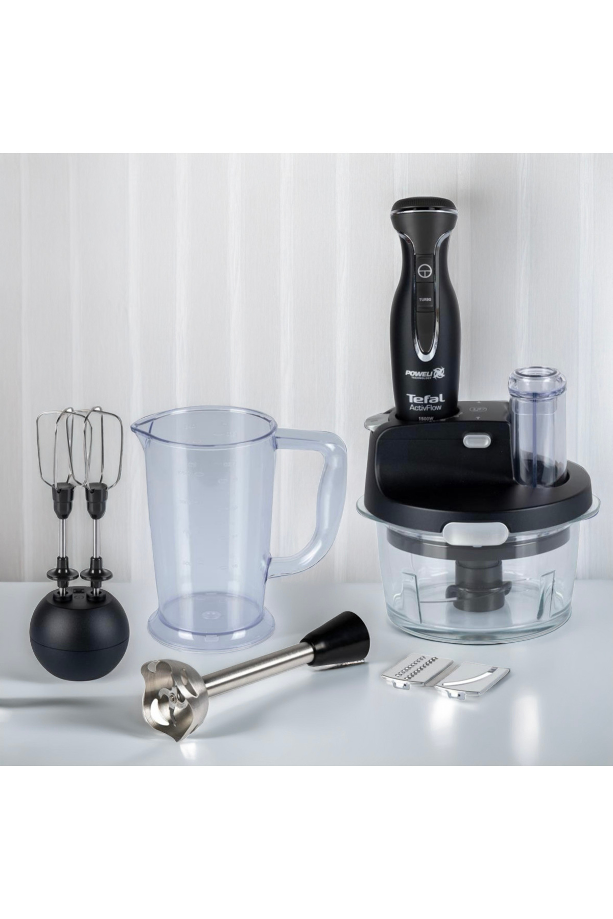 TEFAL-1.5Liter Large Glass Blender Set - Slicing Grating Ice Crushing Functions 6